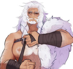 an example of the beefcakes im learning ★. his stomach&#39;s too dark but i havent fixed it yet :‹